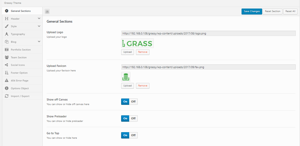 Grassy WordPress | Theme Documentation